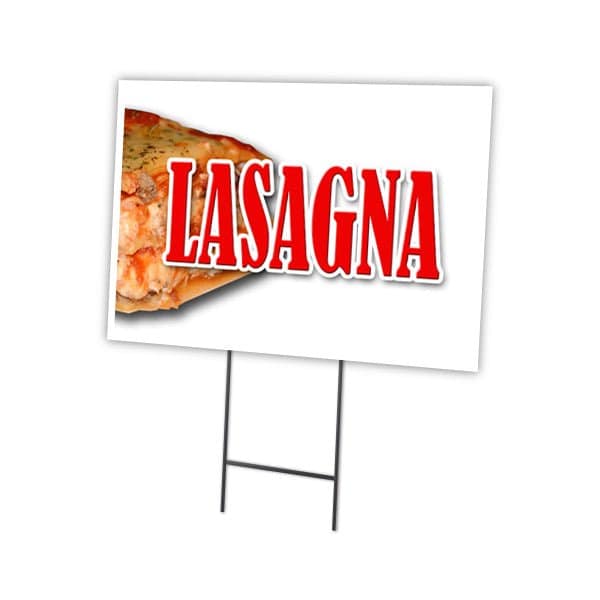 Signmission Lasagna Yard Sign & Stake outdoor plastic coroplast window, C-1824 Lasagna C-1824 Lasagna - main